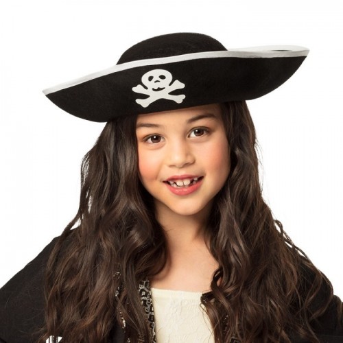 SOMBRERO INFANTIL PIRATA NEGRO