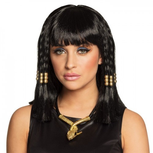 PELUCA NEGRA C/FLECO CORTA CLEOPATRA
