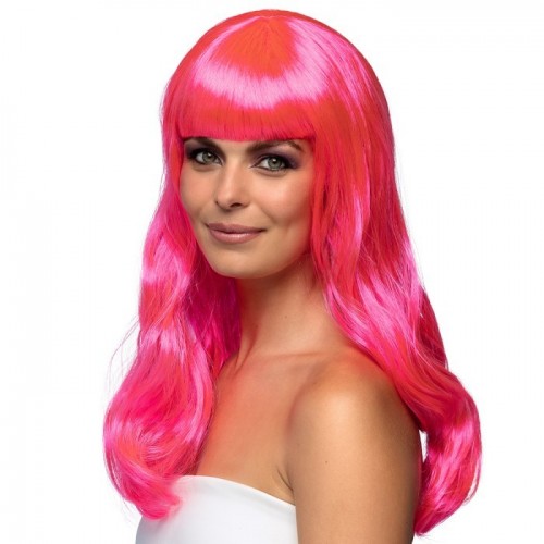 PELUCA LARGA C/FLECOS CHIC FUCSIA