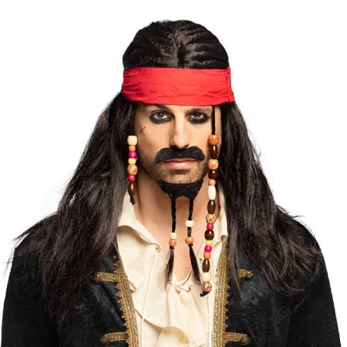 PELUCA PAÑUELO BIGOTE BARBA PIRATA CAR