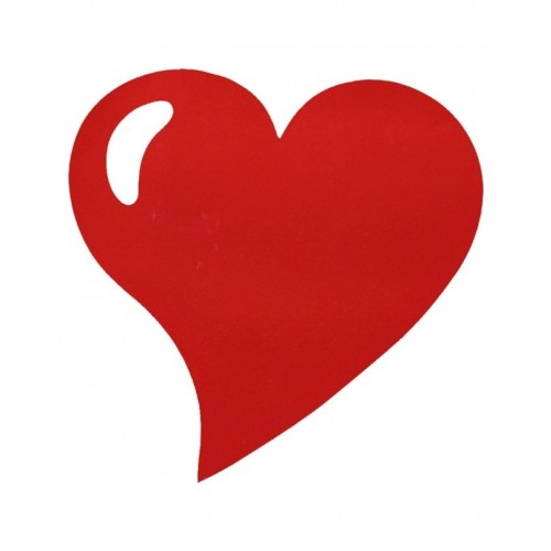 50 BAJO PLATO CORAZON ROJO 38X38CM