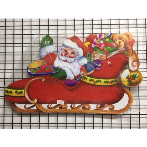 SILUETA CARTON TRINEO PAPA NOEL