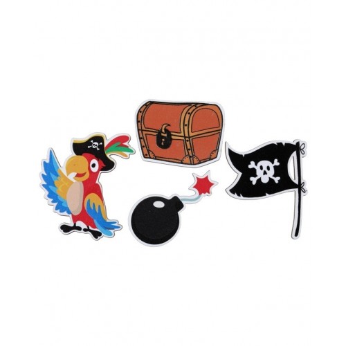 10 MINI SILUETA CONFETI MADER PIRATA 5CM