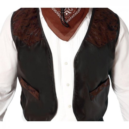 CHALECO VAQUERO MARRON