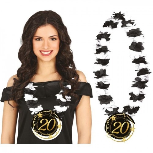 COLLAR HAWAIANO NEGRO/BNCO 20 AÑOS