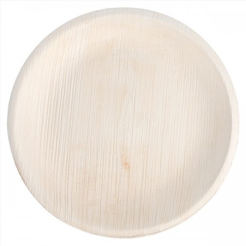 "25 PLATOS REDONDOS ARECA NATURAL 23X2CM