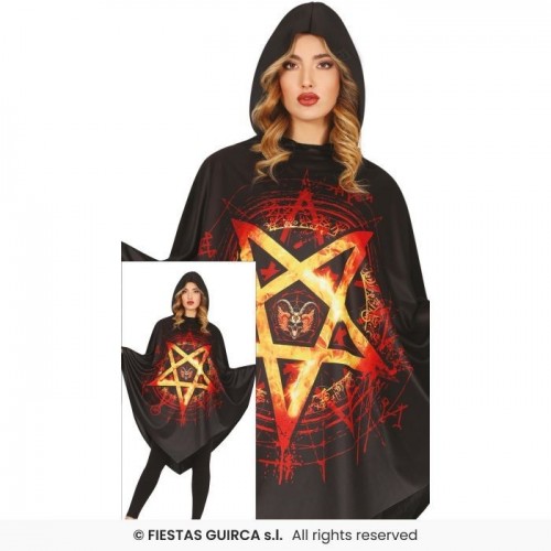  DISFRAZ T-L PONCHO CALAVERA FUEGO