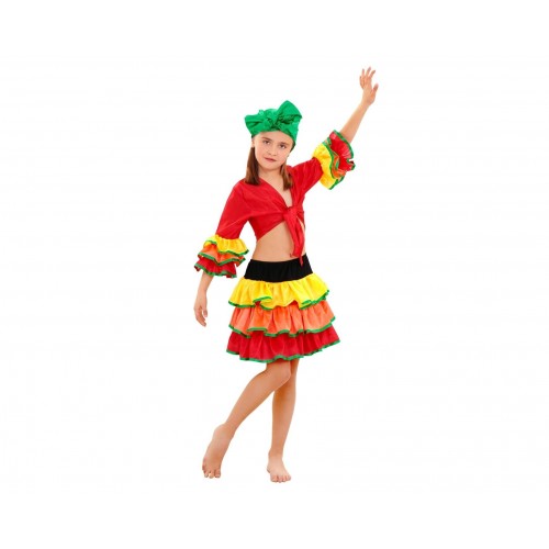 DISFRAZ 5A6AÑOS RUMBERA PAÑUELO VERDE