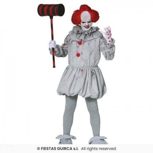 DISFRAZ T-XL PAYASO GRIS DIABOLICO