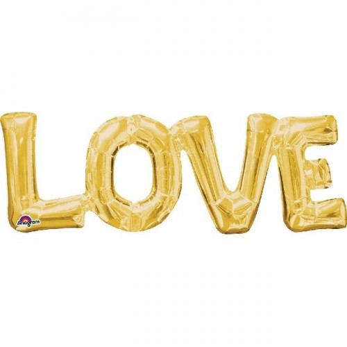   AIRE GLOBO 25" FOIL LOVE ORO