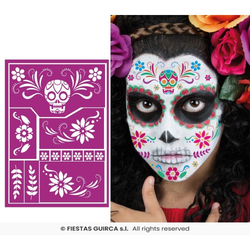 PLANTILLA MAQUILLAJE INF CATRINA 14X20