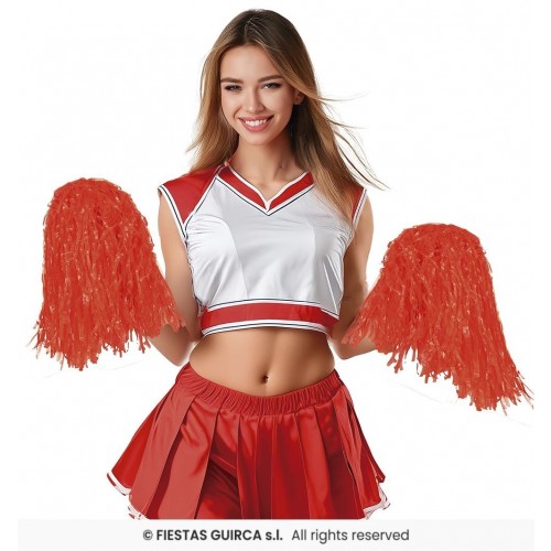 SET 2 POM POM ROJO 80GR