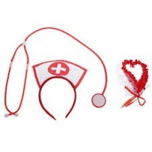 SET ENFERMERA CORAZON ROJO