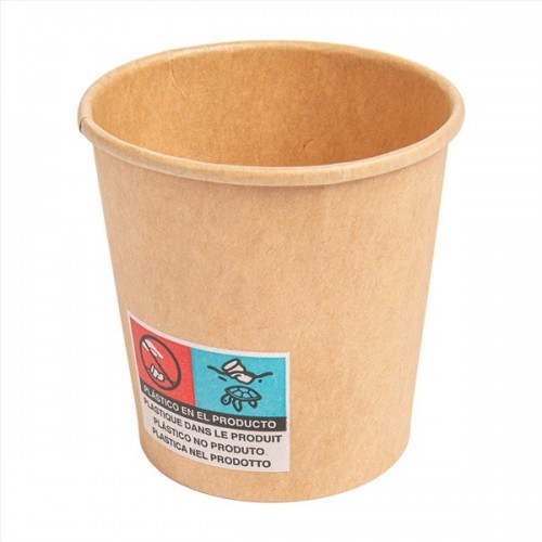 50 VASOS CARTON KRAFT 120ML  