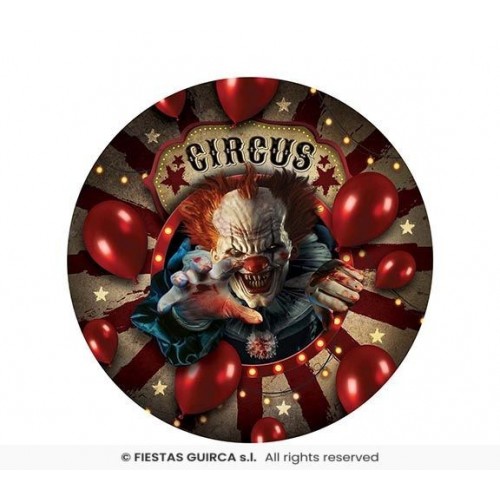   6 PLATOS PAYASO DIABOLICO 23CM