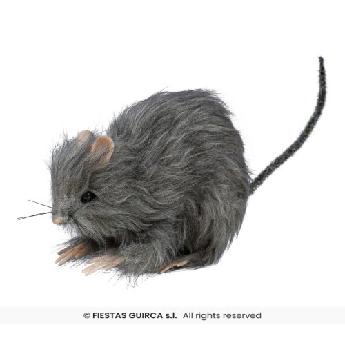 RATA GRIS PELUDA 15CMS