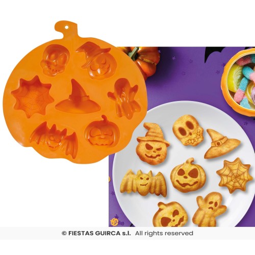 MOLDE 7 GALLETAS HALLOWEEN 26X23CM