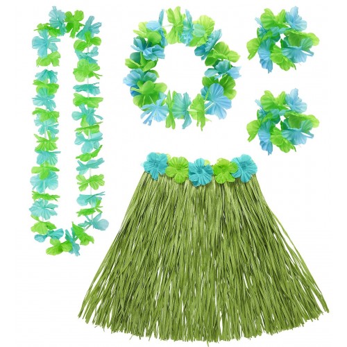SET HAWAIANO 5 PZAS ADULTO VERDE
