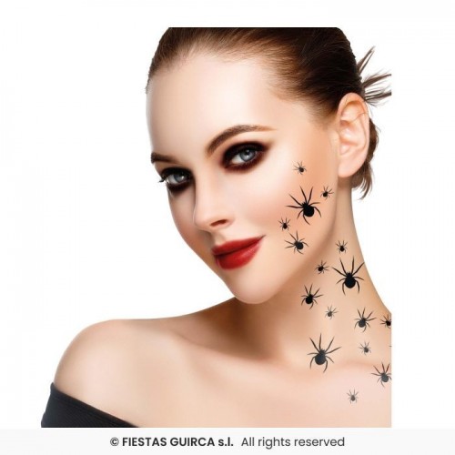 BLISTER 2 HOJAS ARAÑAS TATUAJES 15X11C