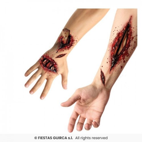 TATUAJE ADHESIVO HERIDA ABIERTA 30X14