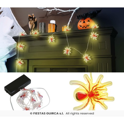 GUIRNALDA LED ARAÑAS PILAS 120CM