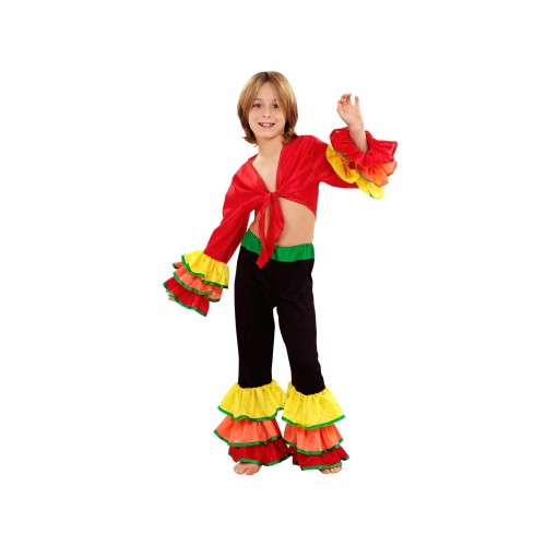 DISFRAZ 7A9AÑOS RUMBERO PANTALON NEGRO