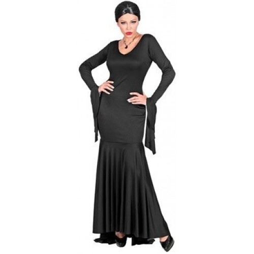  DISFRAZ T-S VESTIDO NEGRO ESQUELETO