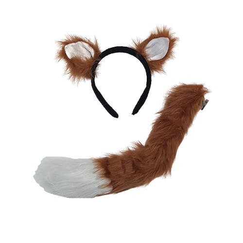 SET DIADEMA COLA ZORRO