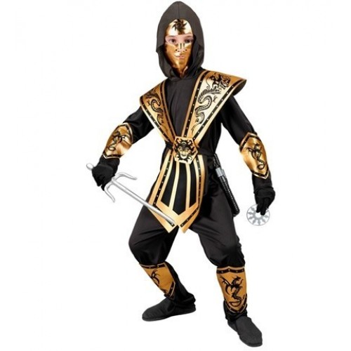 DISFRAZ 8A10AÑOS KOMBAT NINJA ORO