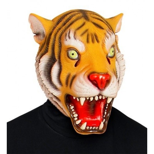 MASCARA LATEX CABEZA ENTERA TIGRE