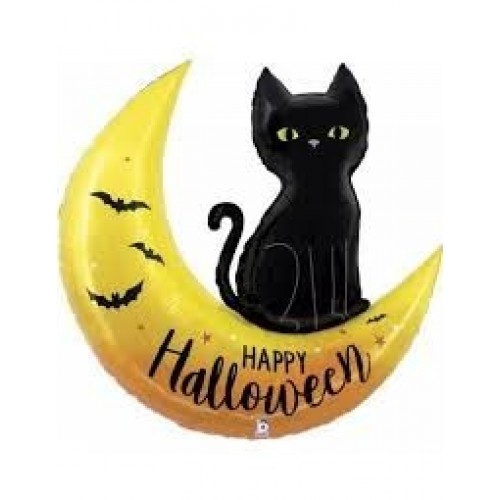GLOBO 41" FOIL LUNA GATO NEGRO HALLOWE