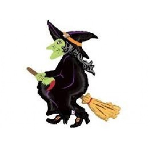 GLOBO 38" FOIL FORMA BRUJA HALLOWEEN