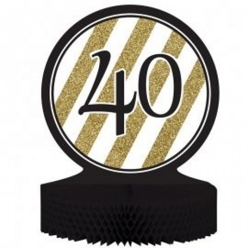 CENTRO MESA  N40 NEGRO ORO 30X23CM