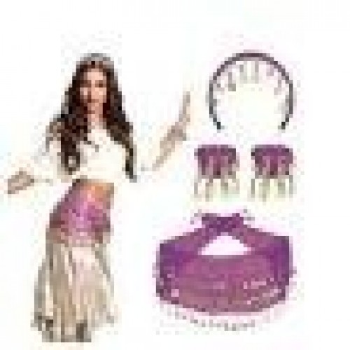 CONJUNTO DANZA DEL VIENTRE ZINGARA LILA