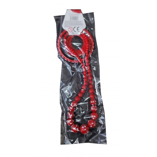 COLLAR PULSERA PENDIENTE SEVILLANA ROJO