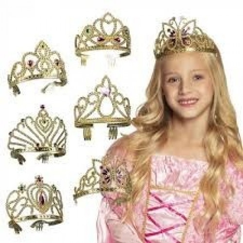TIARA INFANTIL ORO PIEDRAS MOD.SURT.