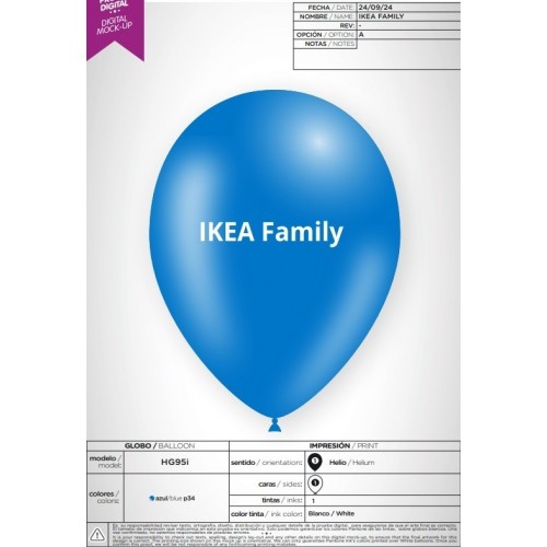 "MILLAR GLOBOS HG95 IKEA FAMILY 1C 1T
