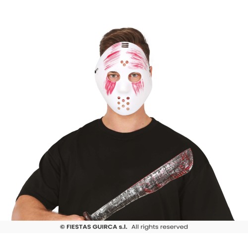 MASCARA BLANCA CON MACHETE