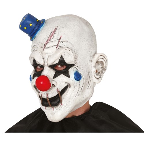 MASCARA LATEX PAYASO CON GORRITO