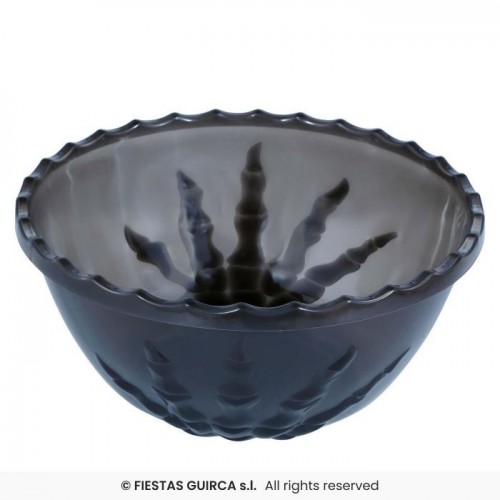 BOL MANO ESQUELETO NEGRO 14X33CM