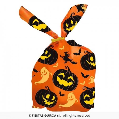 20 BOLSAS CARAMELOS CALABAZA 22X13,5CM