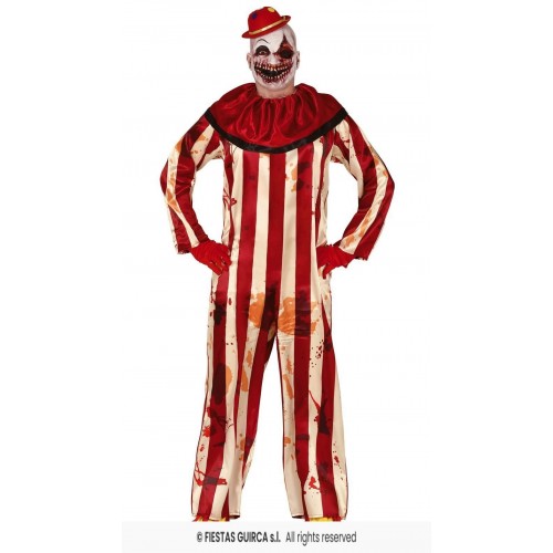 DISFRAZ T-XL PAYASO A RAYAS DIABOLICO
