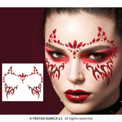 JOYAS FACIALES ADHESIVAS DEMONIO