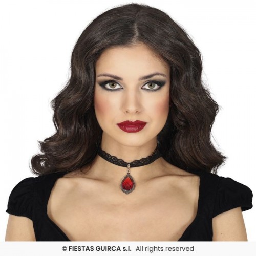 GARGANTILLA ENCANJE NEGRO RUBI 5CM