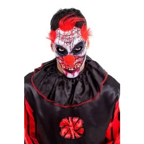MEDIA MASCARA PAYASO C/PELO ROJO