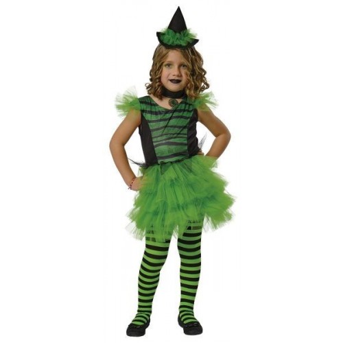 DISFRAZ 3A4AÑOS BRUJA GLAMUROSA VERDE