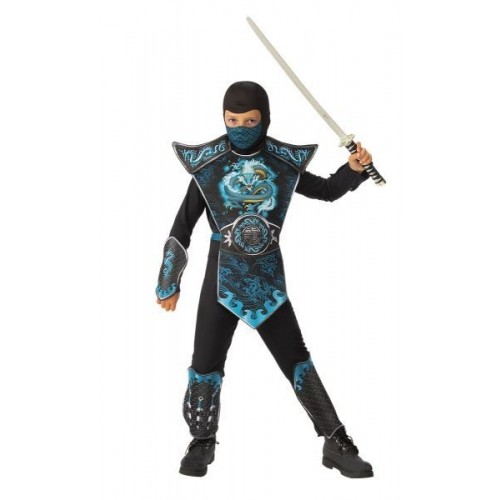 DISFRAZ 5A7AÑOS NINJA DRAGON AZUL