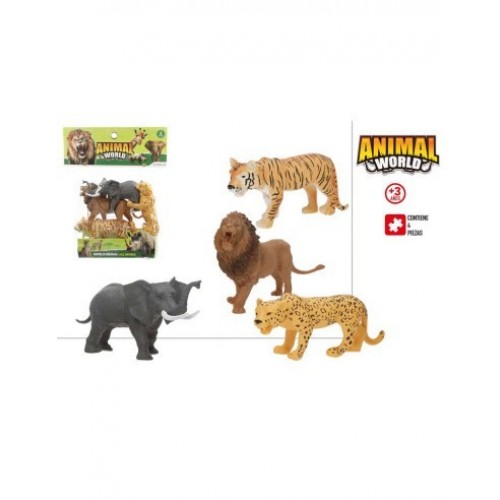 BOLSA 4 FIGURAS ANIMALES JUNGLA
