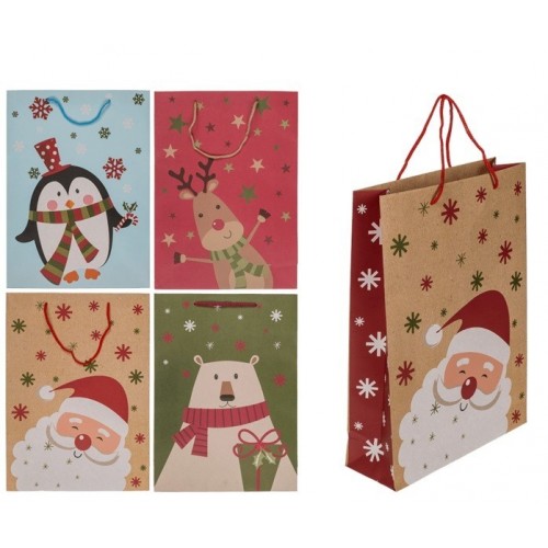BOLSA PAPEL REGALO NAVIDAD 25X34CM