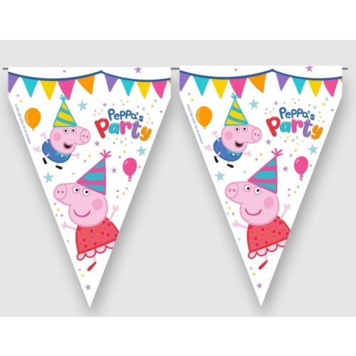 BANDERIN TRIANG. PEPPAPIG PARTY 3M